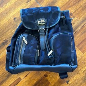 Royal Blue Coach Backpack